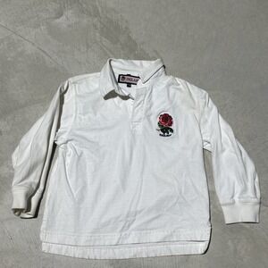 England Rugby Shirt Retro Cotton Traders Jersey Long Sleeve Youth SZ 7-8 Boys